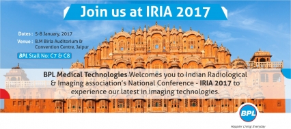 BPL MedTech at IRIA 2017, Jaipur – January 5 to 8, 2017